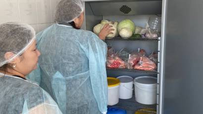 20.10.2025 Мектеп асханасында санитарлық-гигиеналық талаптардың сақталуын бақылау мақсатында бракераж мүшелерімен тексеріс жүргізілді.